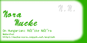 nora mucke business card